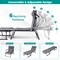 Gray 3 in 1 Camping Cot Sofa Chair Bed Foldable Adjustable Reclining Lounge